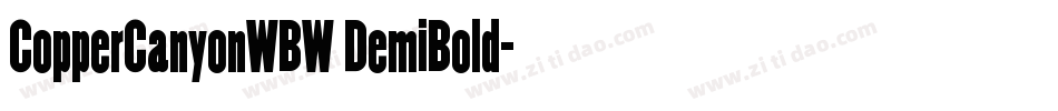 CopperCanyonWBW DemiBold字体转换